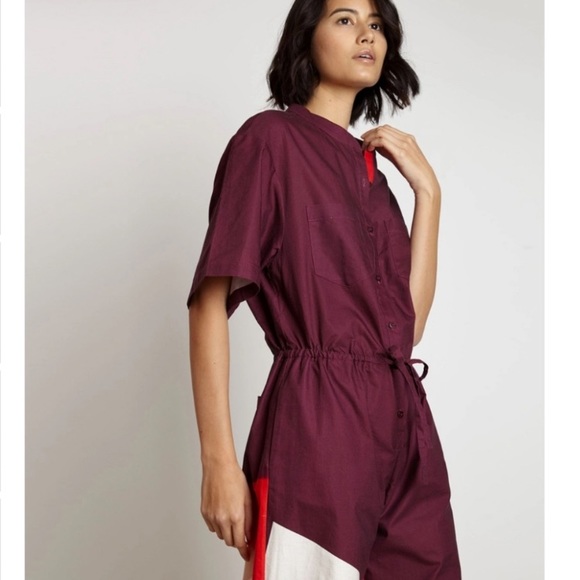 The Kit Pants & Jumpsuits The Kit Issa Burgundy Wide Leg Utility